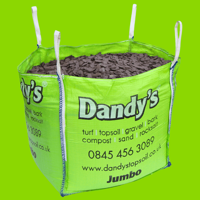 Welsh Blue Plum Crushed Slate Chippings 40mm - Dandy's Topsoil & Landscape Supplies