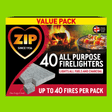 ZIP All Purpose Firelighters - 40 Box - Dandys Landscape Supplies