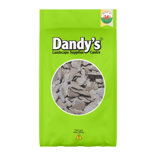 Welsh Blue Plum Crushed Slate Chippings 20mm - Dandy's Topsoil & Landscape Supplies
