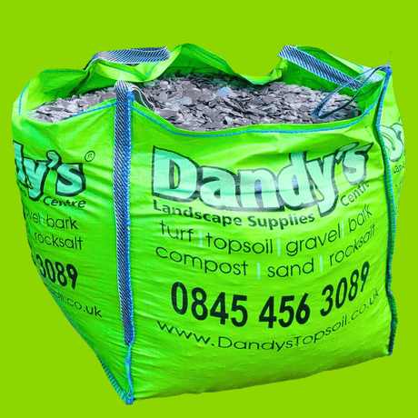 Welsh Blue Plum Crushed Slate Chippings 40mm - Dandy's Topsoil & Landscape Supplies