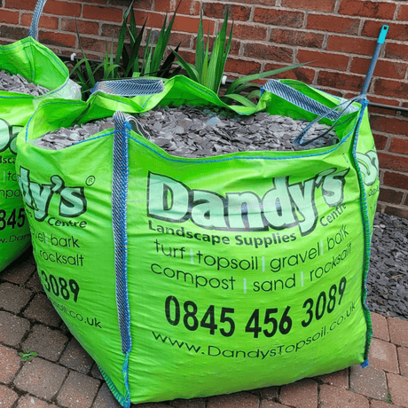 Welsh Blue Plum Crushed Slate Chippings 20mm - Dandy's Topsoil & Landscape Supplies