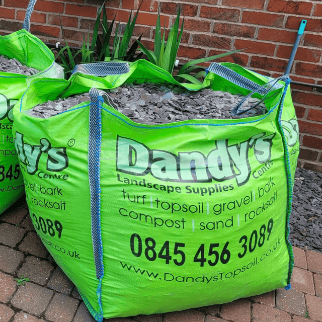 Welsh Blue Plum Crushed Slate Chippings 20mm - Dandy's Topsoil & Landscape Supplies