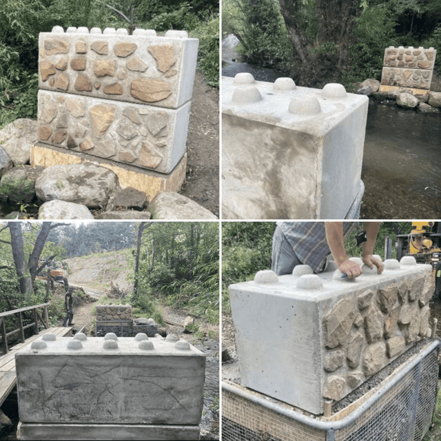 DandyBlox RockFace Precast Interlocking Concrete Blocks - Dandy's Topsoil & Landscape Supplies