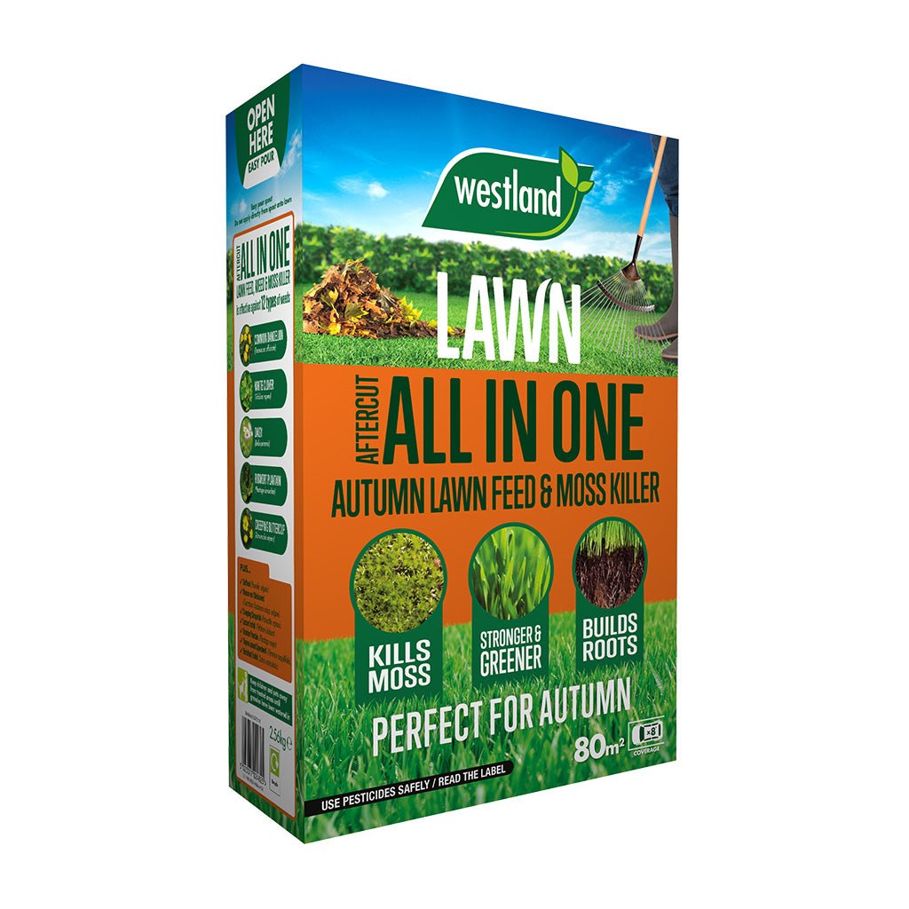 Aftercut All In One Autumn Lawn Feed and Moss Killer 80m² - Dandys Landscape Supplies