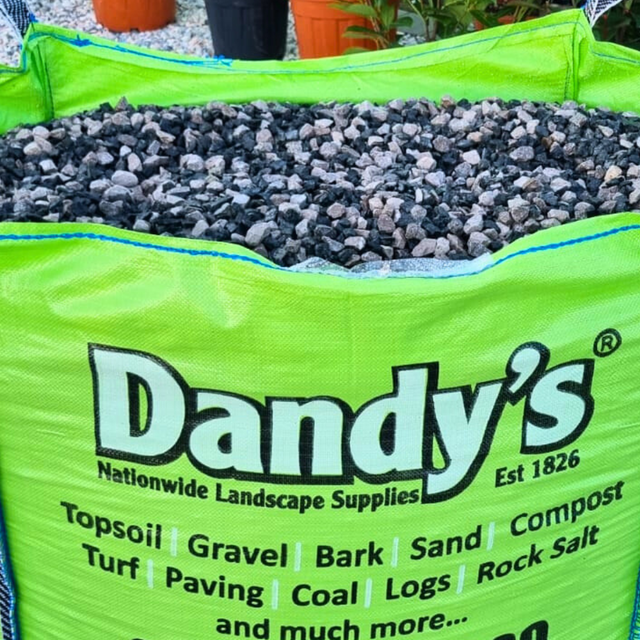 Black and White Limestone Gravel Chippings - Dandys Landscape Supplies