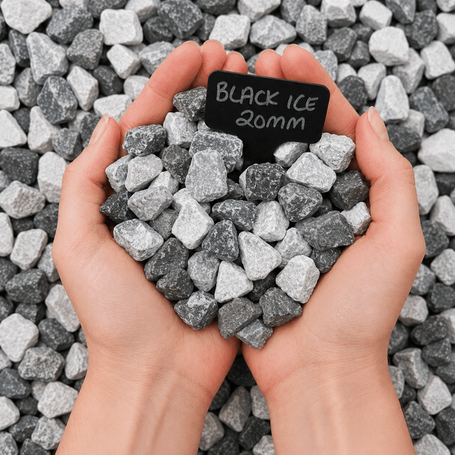 Black Ice Gravel Chippings - Dandy's Topsoil & Landscape Supplies