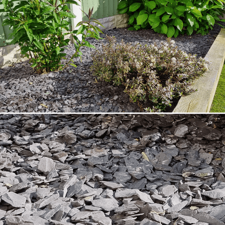 Welsh Blue Plum Crushed Slate Chippings 20mm - Dandy's Topsoil & Landscape Supplies