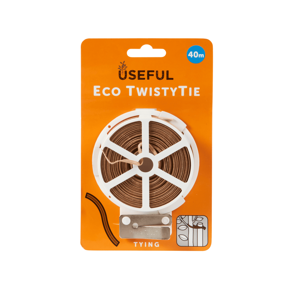 Eco Twisty Tie 40m Paper Covered Garden Wire with Cutter