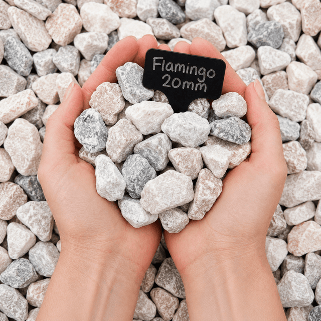 Flamingo Gravel Chippings 20mm - Dandys Landscape Supplies