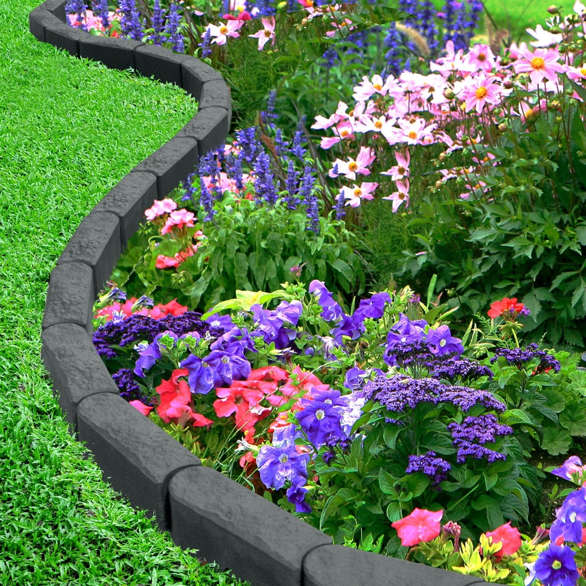 Garden Edging Stomp Edge Border - Graphite - Dandys Landscape Supplies