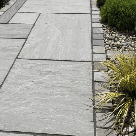 Grey Sandstone Natural Stone Paving - Dandy's Topsoil & Landscape Supplies