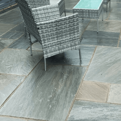 Grey Sandstone Natural Stone Paving - Dandy's Topsoil & Landscape Supplies