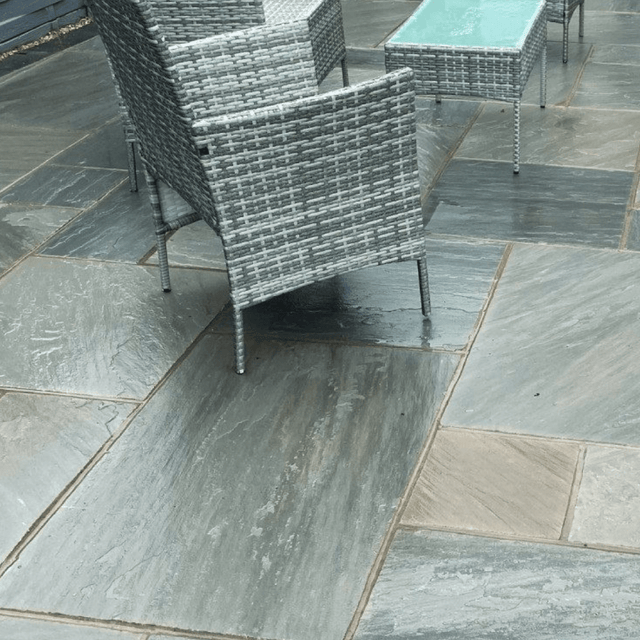 Grey Sandstone Natural Stone Paving - Dandy's Topsoil & Landscape Supplies