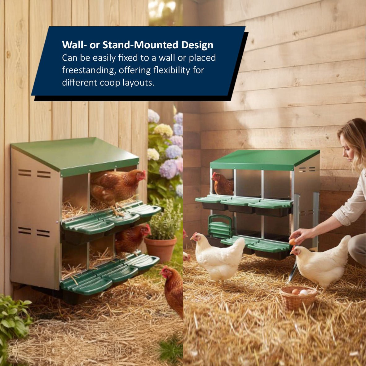 Metal Chicken Nest Box – Sturdy, Hygienic & Organised - Dandys Landscape Supplies