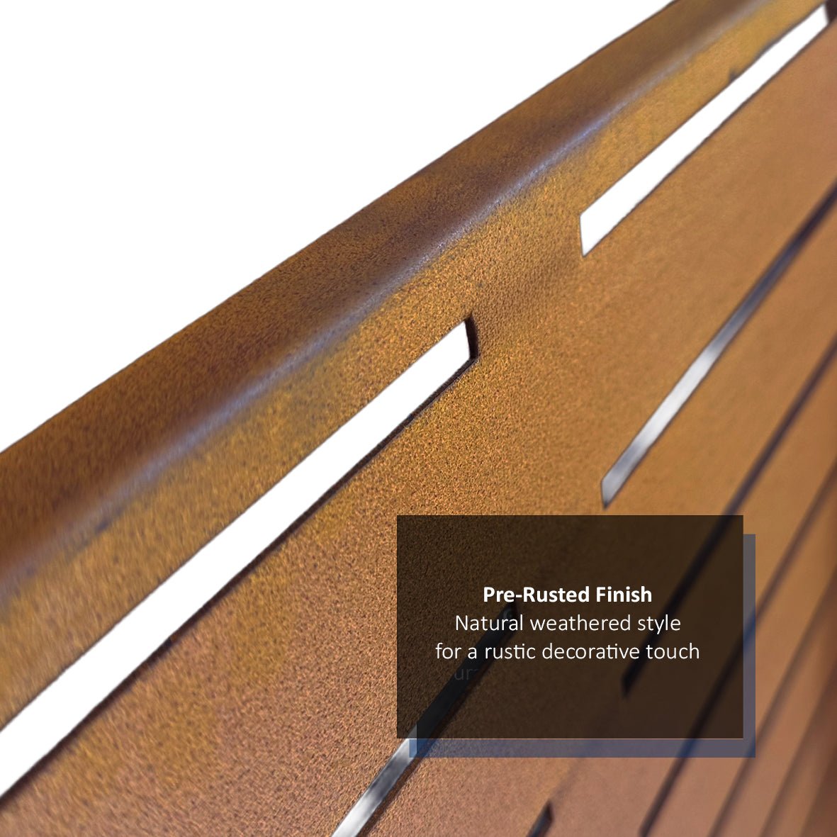 Metal Indoor/Outdoor Privacy Screen 90cm x 180cm - Slats - Dandys Landscape Supplies