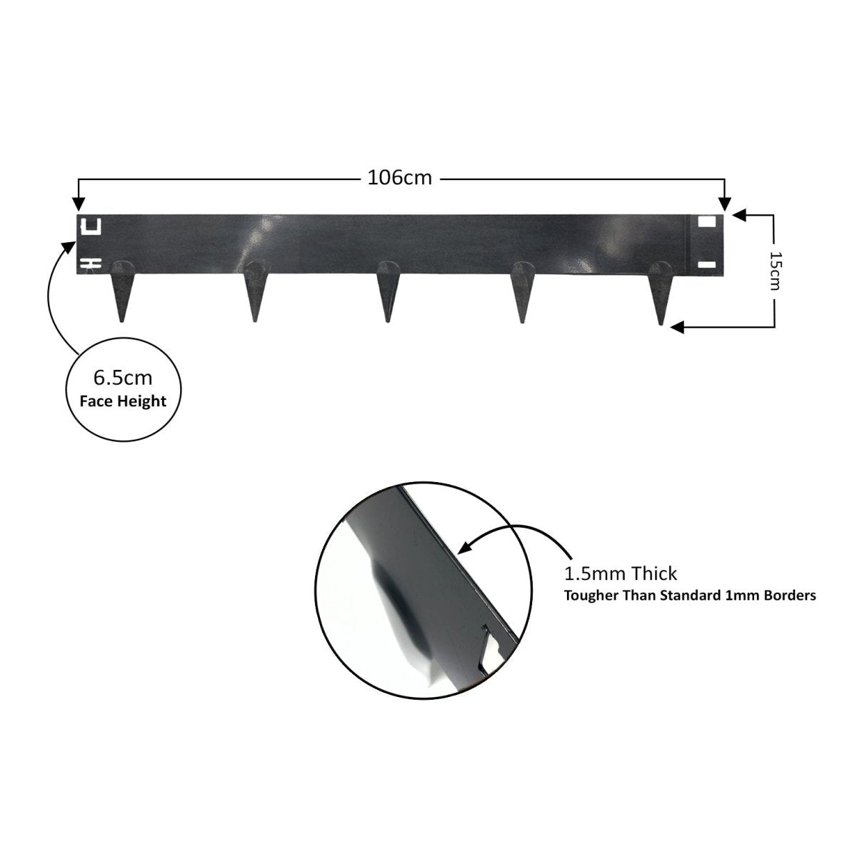 Metal Lawn Edging Garden Border - Dandys Landscape Supplies