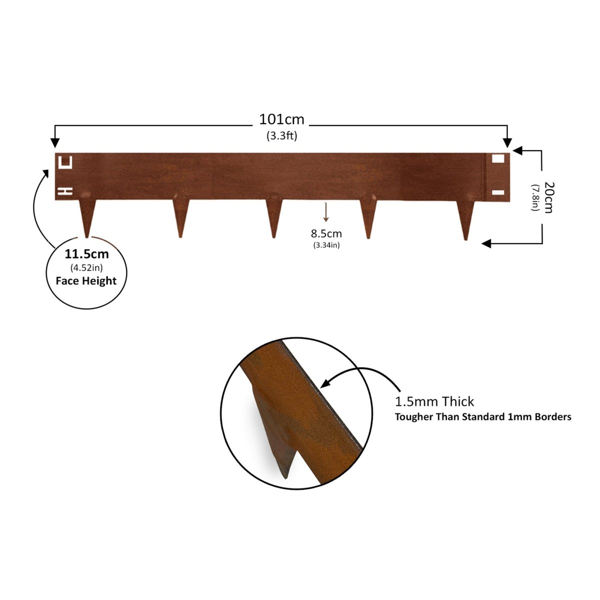 Metal Lawn Edging Garden Border - Dandys Landscape Supplies