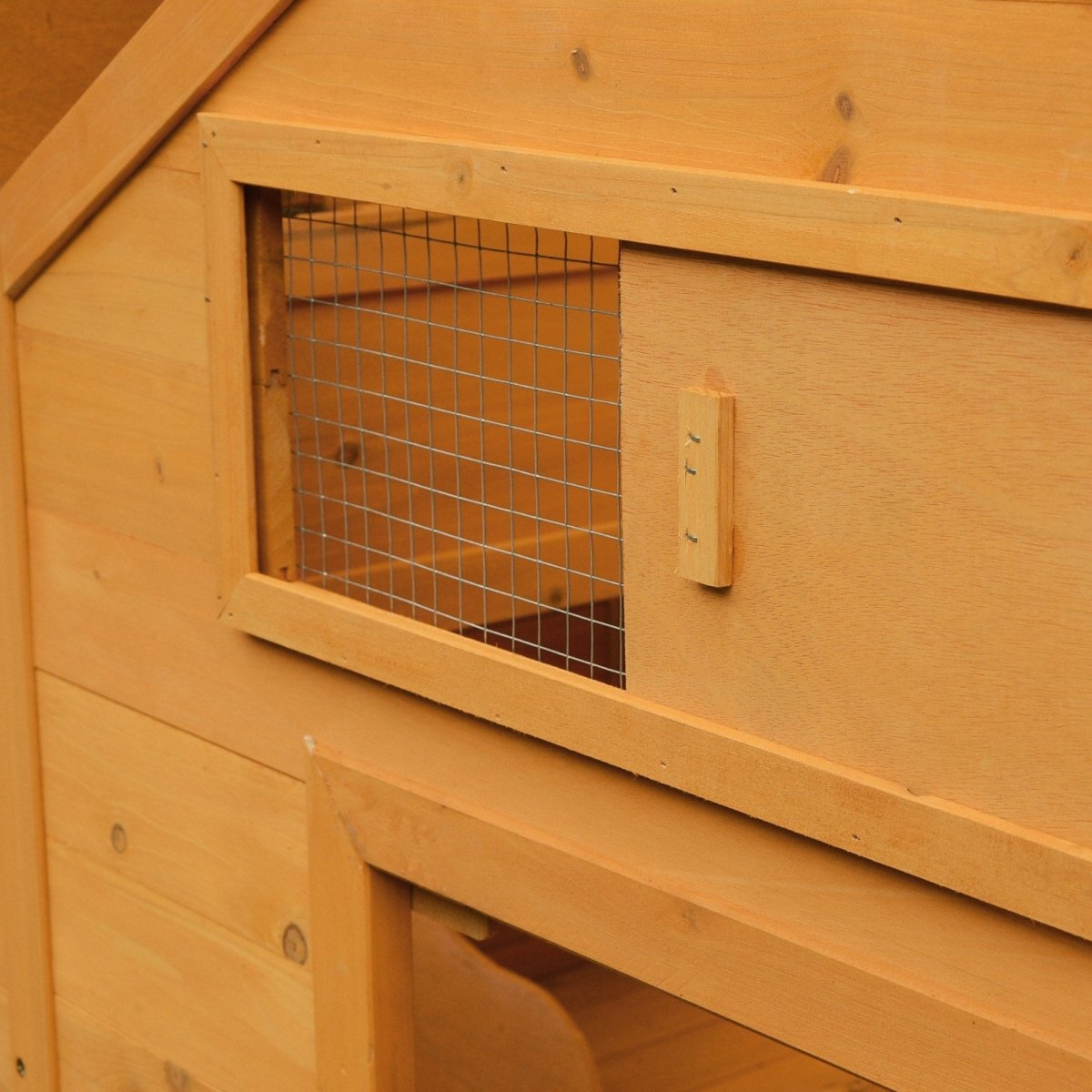 PawHut Wooden Chicken Coop, Poultry Cage with Nesting Boxes and Tray, Yellow - Dandys Landscape Supplies