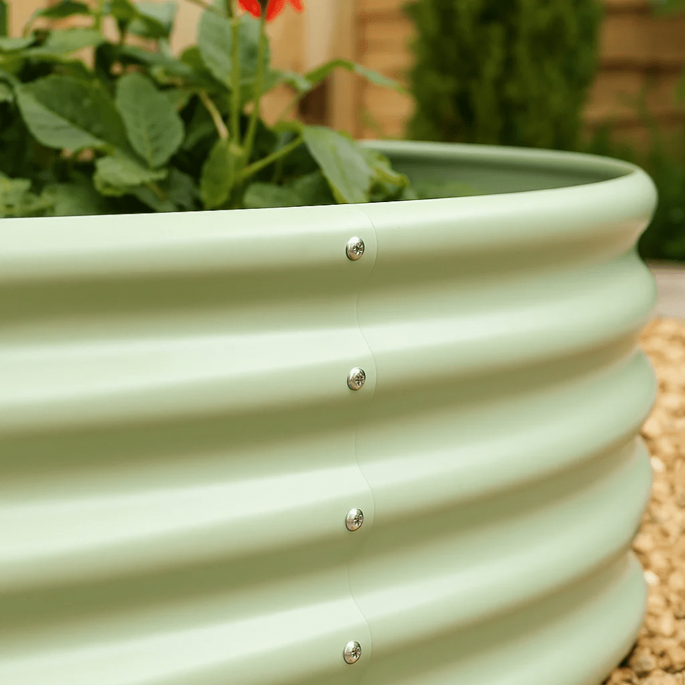 Round Galvanised Steel Raised Garden Bed - Dandys Landscape Supplies