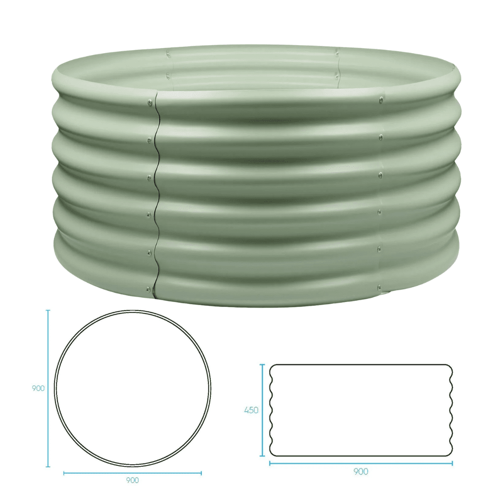 Round Galvanised Steel Raised Garden Bed - Dandys Landscape Supplies