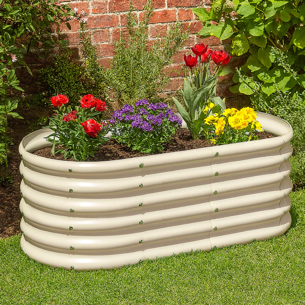 Rounded Galvanised Steel Raised Garden Bed - Dandys Landscape Supplies