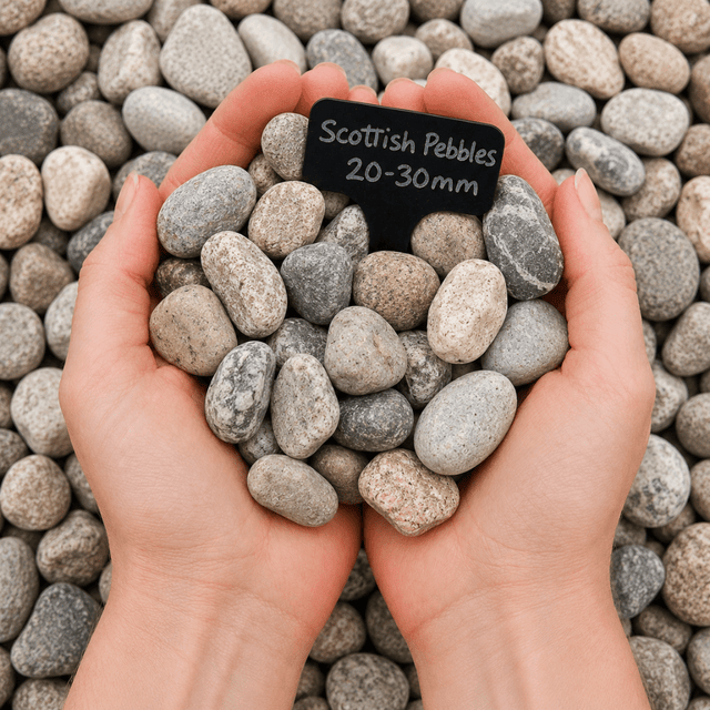 Scottish Pebbles 20 - 30mm Sample - Dandy's Topsoil & Landscape Supplies
