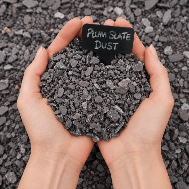 Welsh Plum Crushed Slate Chippings 10mm to dust - Dandy's Topsoil & Landscape Supplies