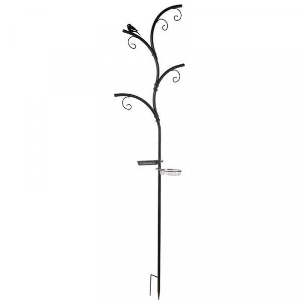 Wild Wings Bird Dining Station, Contemporary Garden Feeding Station with Tray and Water Dish, 240cm Tall - Dandys Landscape Supplies