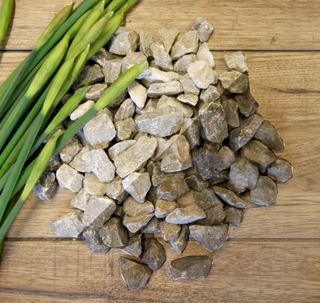 White/Grey Limestone Gravel Chippings Sample - Dandy's Topsoil & Landscape Supplies