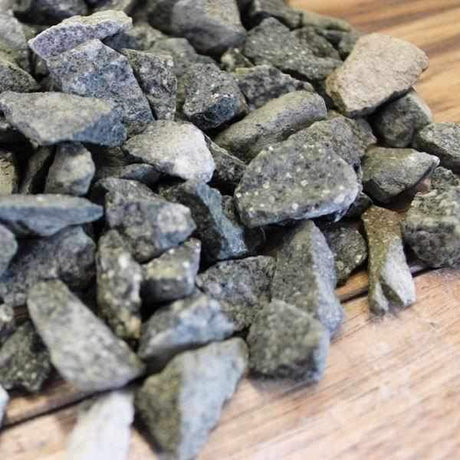 Green Granite Gravel Chippings Sample - Dandy's Topsoil & Landscape Supplies
