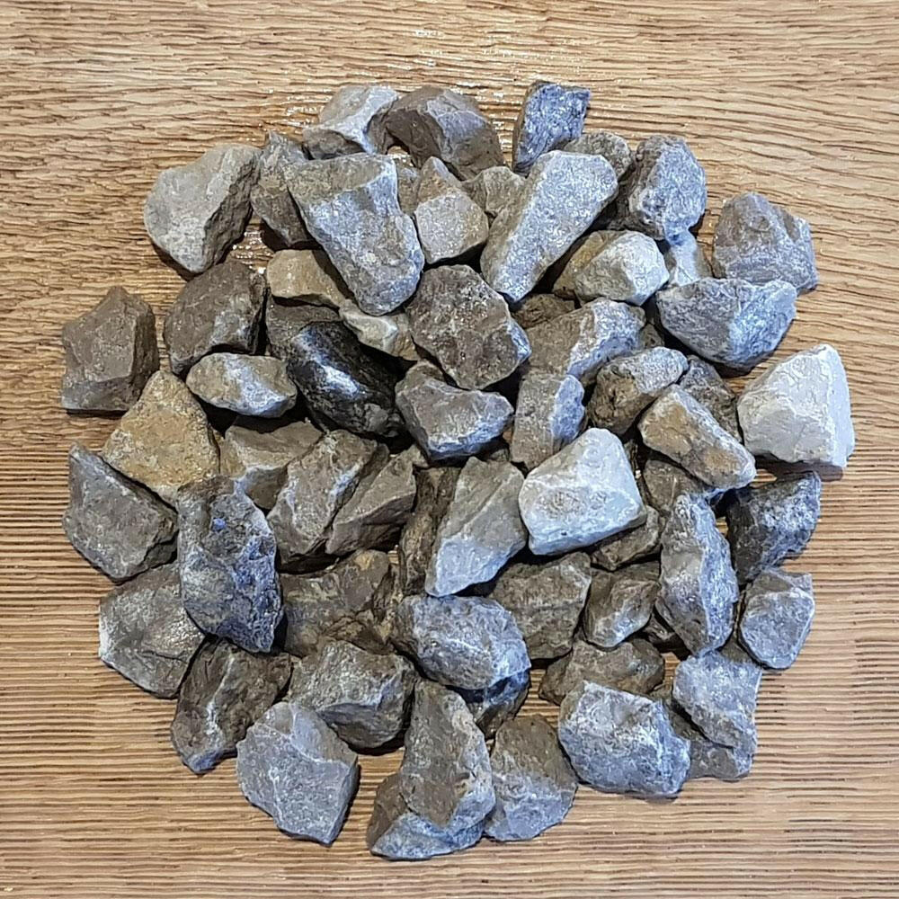 White/Grey Limestone Gravel Chippings Sample - Dandy's Topsoil & Landscape Supplies