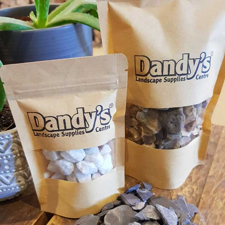 White/Grey Limestone Gravel Chippings Sample - Dandy's Topsoil & Landscape Supplies