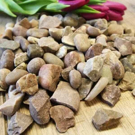 Staffordshire Pink Gravel Sample - Dandy's Topsoil & Landscape Supplies