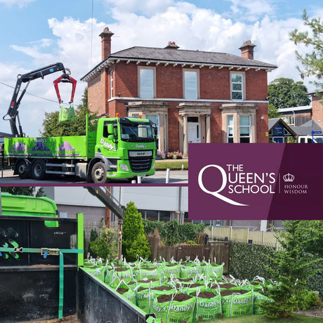 30 tonnes of Bordermix® Topsoil Donated to Queens School