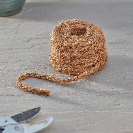 10m CocoRope 8mm, Natural Biodegradable Coir Rope for Garden Use and Plant Support - Dandys Landscape Supplies