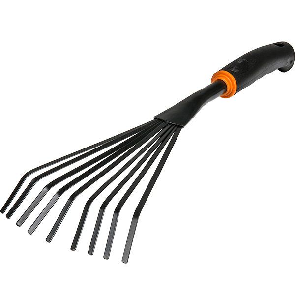 9 - Teeth Hand Mini Garden Rake Steel Hand Fan Leaf Rake - Dandys Landscape Supplies