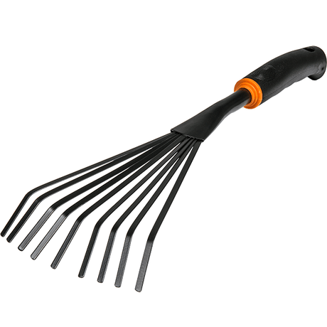 9 - Teeth Hand Mini Garden Rake Steel Hand Fan Leaf Rake - Dandys Landscape Supplies