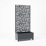 Metal Indoor/Outdoor Privacy Screen with Plant Pot - 90cm x 180cm