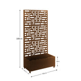 Metal Indoor/Outdoor Privacy Screen with Plant Pot - 90cm x 180cm