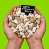 Arctic Champagne Gravel Sample - Dandy's Topsoil & Landscape Supplies