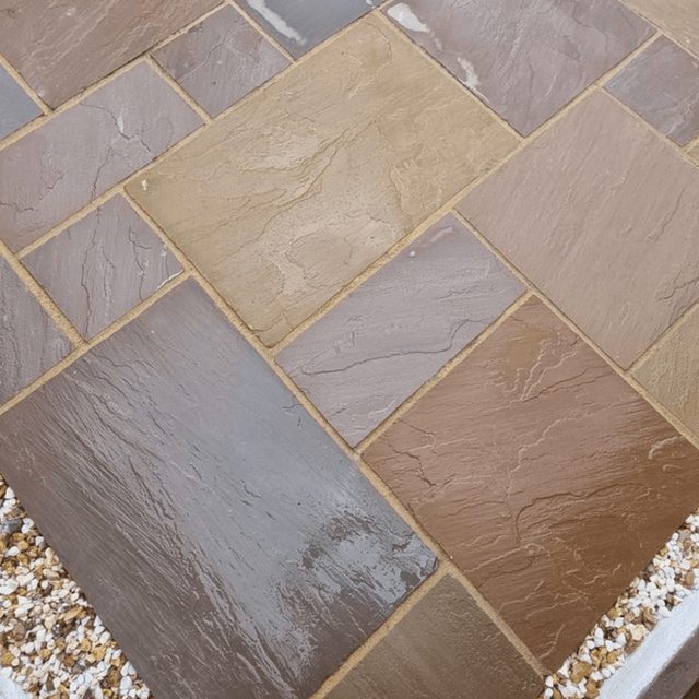Autumn Brown Natural Stone Paving - Dandy's Topsoil & Landscape Supplies