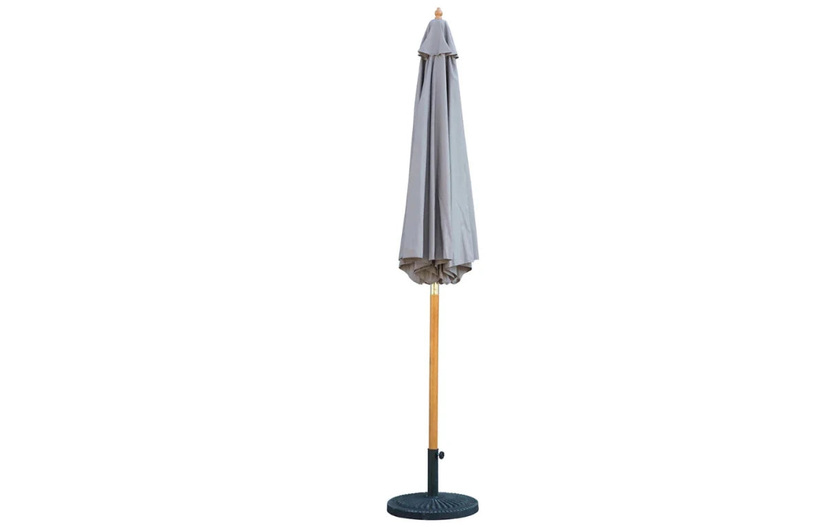 Bali Grey Wooden Parasol 2.85m - Dandys Landscape Supplies