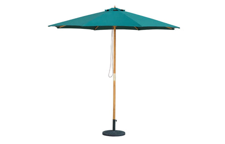 Bali Hunter Green Wooden Parasol 2.85m - Dandys Landscape Supplies