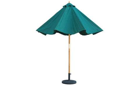 Bali Hunter Green Wooden Parasol 2.85m - Dandys Landscape Supplies