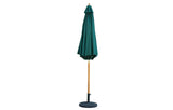 Bali Hunter Green Wooden Parasol 2.85m - Dandys Landscape Supplies
