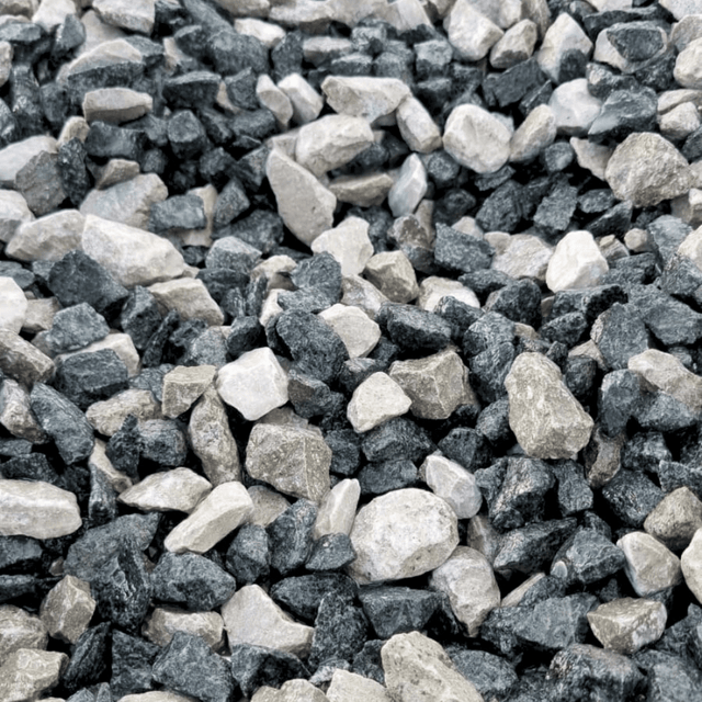 Black and White Limestone Gravel Chippings - Dandys Landscape Supplies