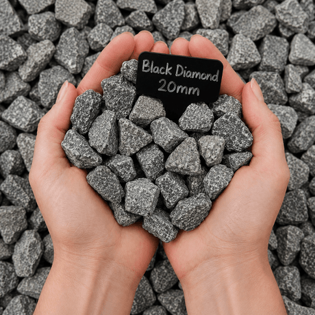 Black Diamond Gravel Chippings - Dandy's Topsoil & Landscape Supplies