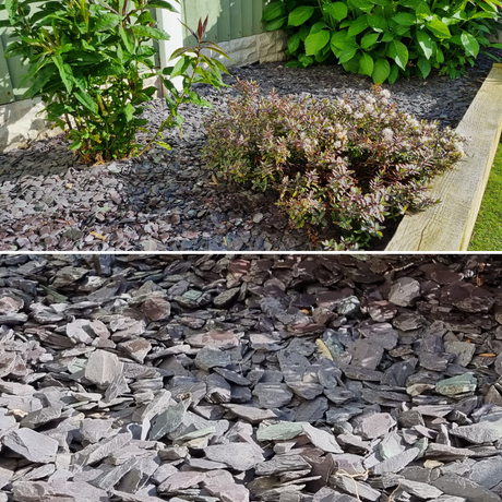 Welsh Crushed  Blue Slate Chippings 20mm