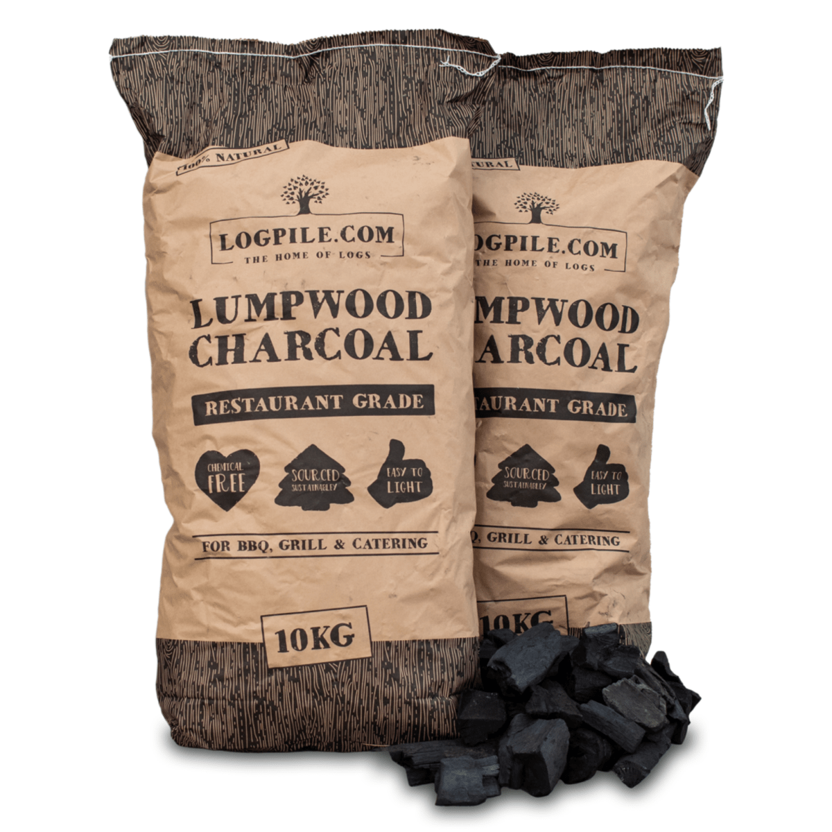 Charcoal - Restaurant Grade Lumpwood - Dandys Landscape Supplies