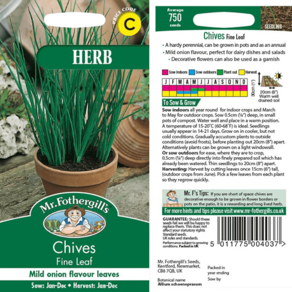 Chives Herb Seeds - Dandys Landscape Supplies